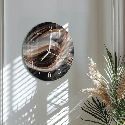 Round wall clock Abstract Art