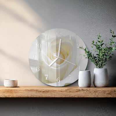 Round wall clock White Rose