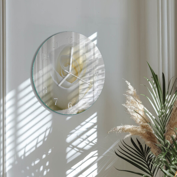 Round wall clock White Rose
