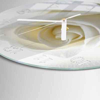 Round wall clock White Rose