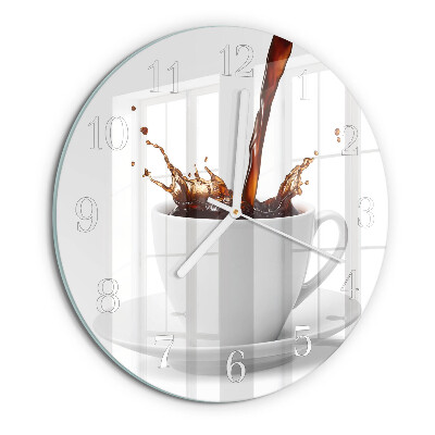 Round wall clock Cup of Coffee
