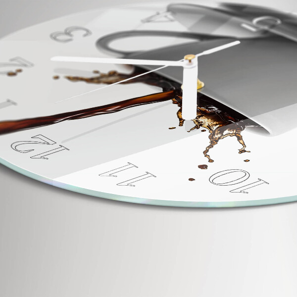 Round wall clock Cup of Coffee