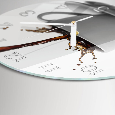 Round wall clock Cup of Coffee