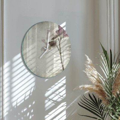 Round wall clock Vintage Flower