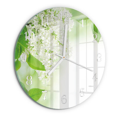 Round wall clock Leaves