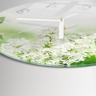 Round wall clock Leaves