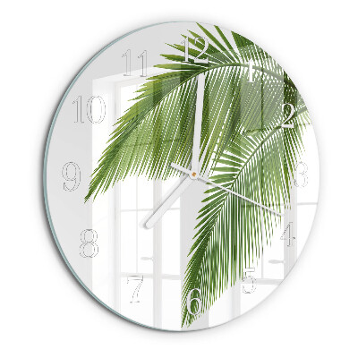 Round wall clock Palm Leaves