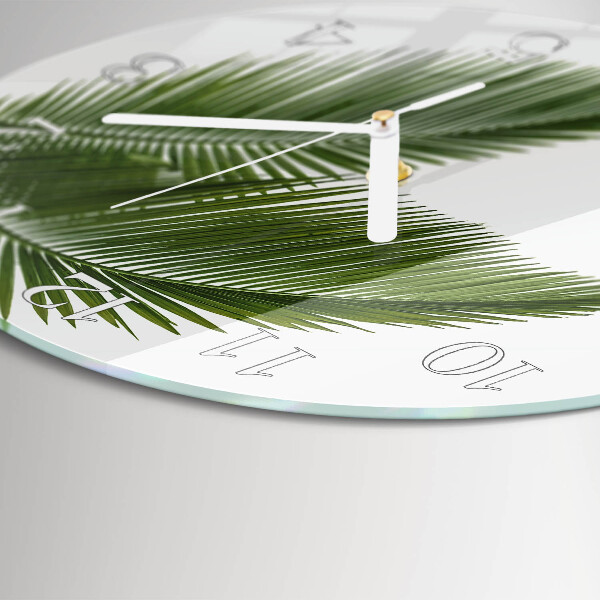 Round wall clock Palm Leaves