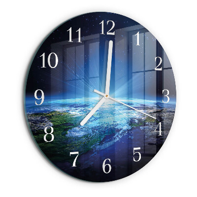Round wall clock Earth's Universe