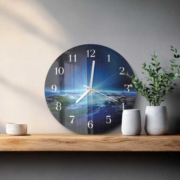 Round wall clock Earth's Universe