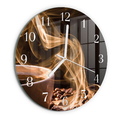 Round wall clock Cup of Coffee