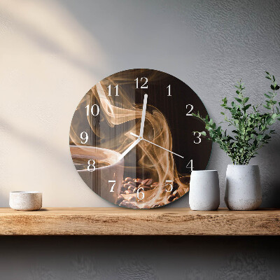 Round wall clock Cup of Coffee