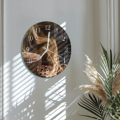 Round wall clock Cup of Coffee