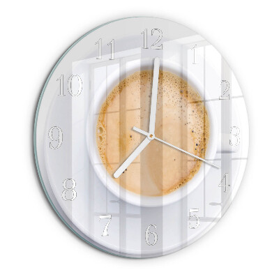 Round wall clock Cup of Coffee