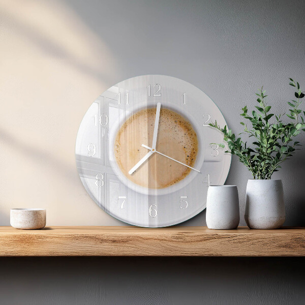 Round wall clock Cup of Coffee