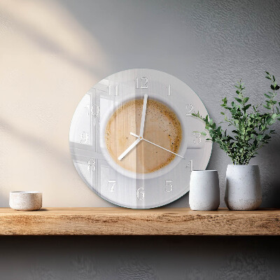Round wall clock Cup of Coffee