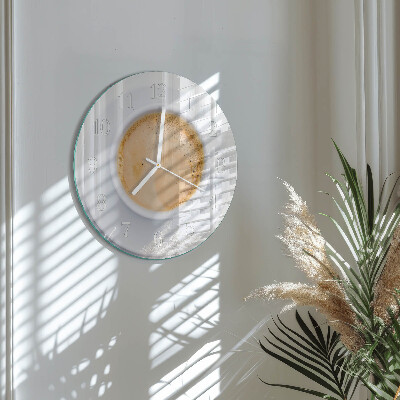 Round wall clock Cup of Coffee