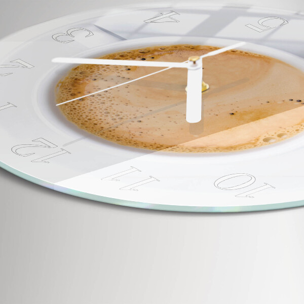 Round wall clock Cup of Coffee