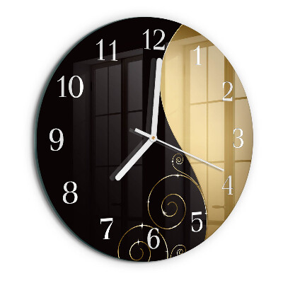 Round wall clock Abstract Art