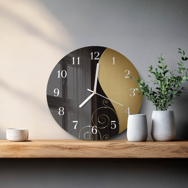 Round wall clock Abstract Art