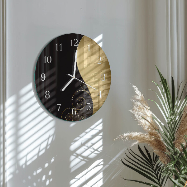 Round wall clock Abstract Art