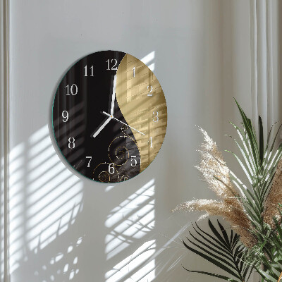 Round wall clock Abstract Art