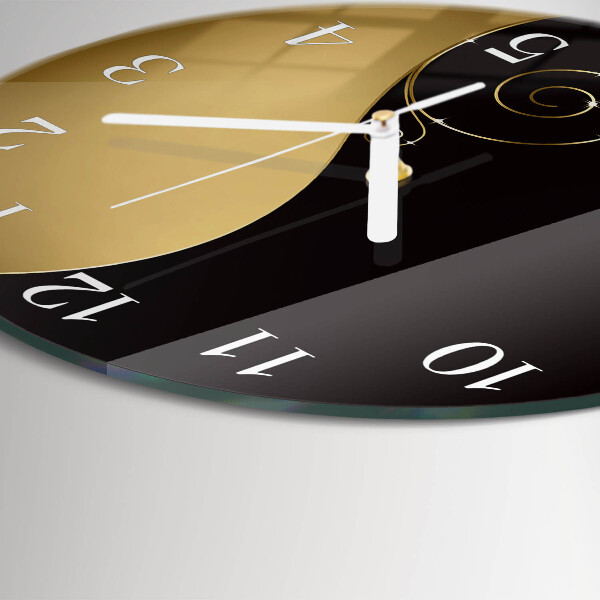 Round wall clock Abstract Art