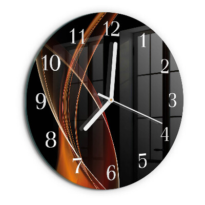 Round wall clock Abstract Lines
