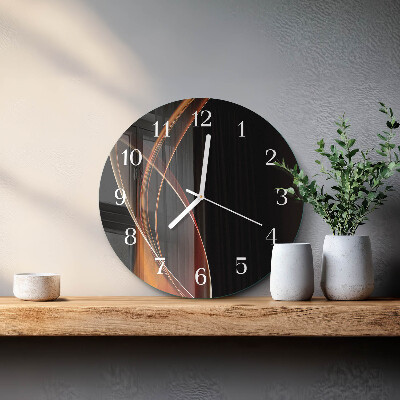 Round wall clock Abstract Lines