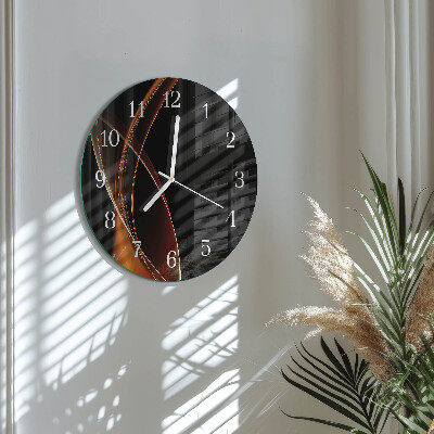 Round wall clock Abstract Lines