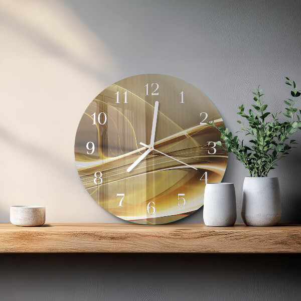 Round wall clock Abstract Lines