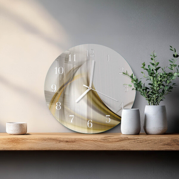 Round wall clock Abstract Lines