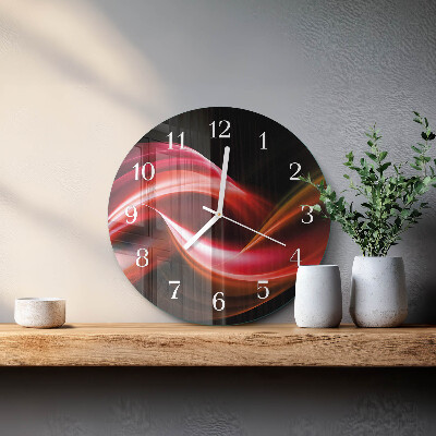 Round wall clock Abstract Lines