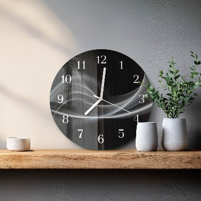 Round wall clock Abstract Lines