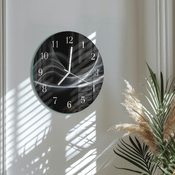 Round wall clock Abstract Lines