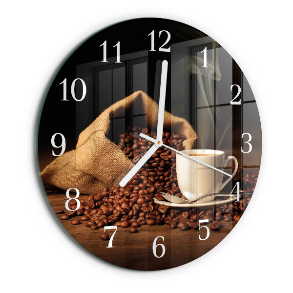 Round wall clock Coffee Beans