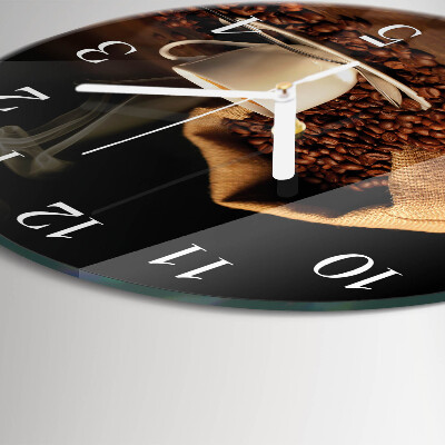 Round wall clock Coffee Beans