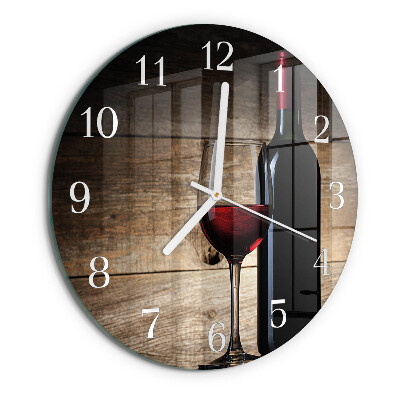Round wall clock Wine