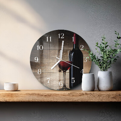 Round wall clock Wine