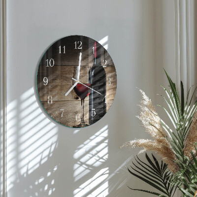 Round wall clock Wine