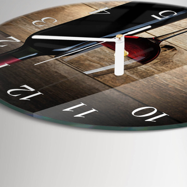 Round wall clock Wine