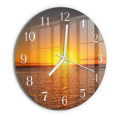 Round wall clock Sunset