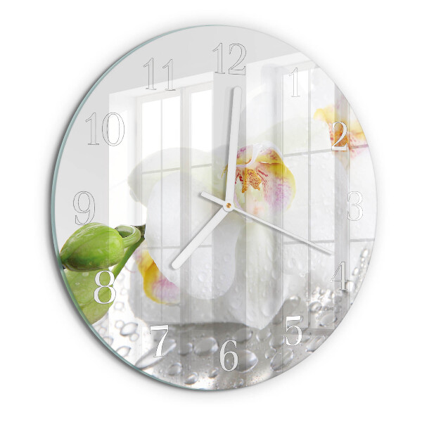 Round wall clock Orchid