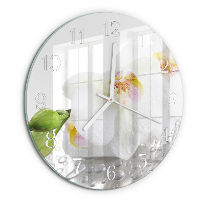 Round wall clock Orchid