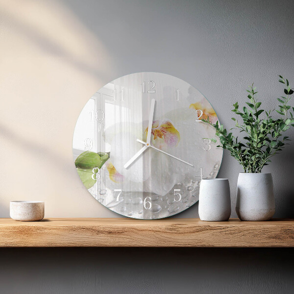 Round wall clock Orchid