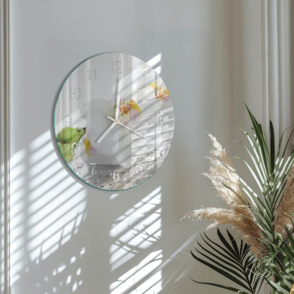 Round wall clock Orchid