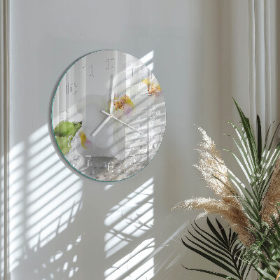 Round wall clock Orchid