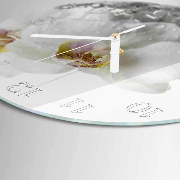 Round wall clock Orchid