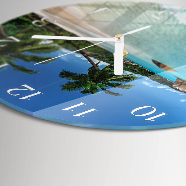 Round wall clock Beach