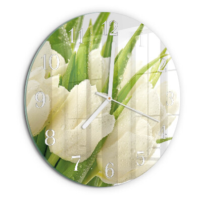 Round wall clock Tulips